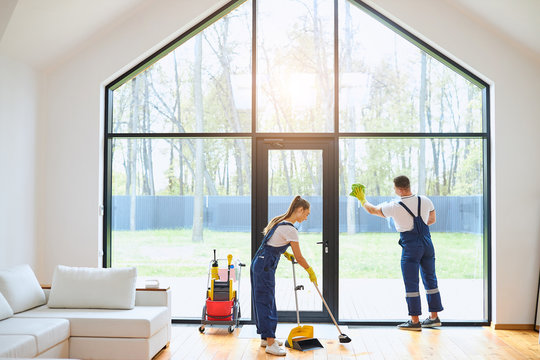 Living room cleaning