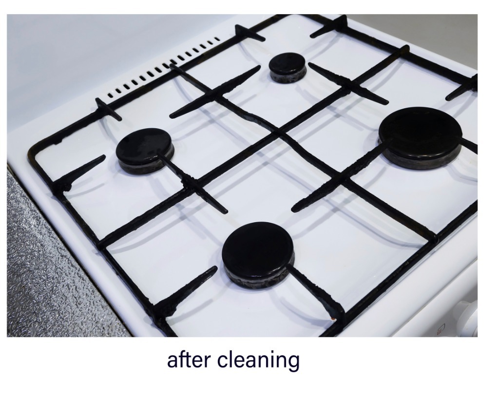After stove cleaning