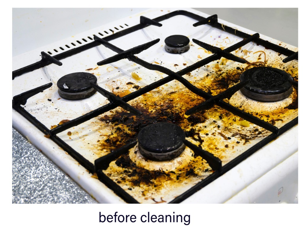 Before stove cleaning